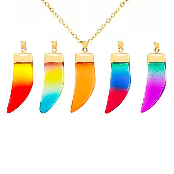 pendant necklaces boho ivory shaped crystal necklace wedding jewelry multi color stainless steel chain collar choker statement, Silver
pendant necklaces boho ivory shaped crystal necklace wedding jewelry multi color stainless steel chain collar choker statement, Silver
