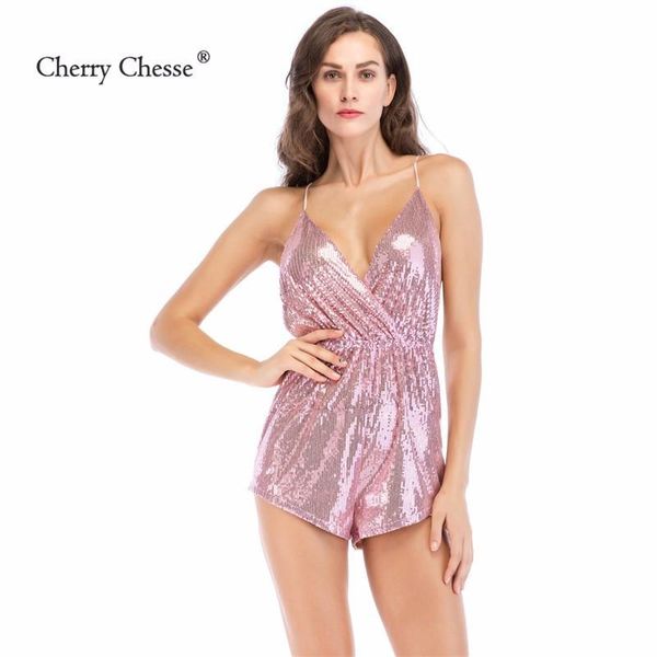 women's jumpsuits & rompers cherry chesse women playsuits criss cross backless deep v neck female summer sequined, Black;white
women's jumpsuits & rompers cherry chesse women playsuits criss cross backless deep v neck female summer sequined, Black;white