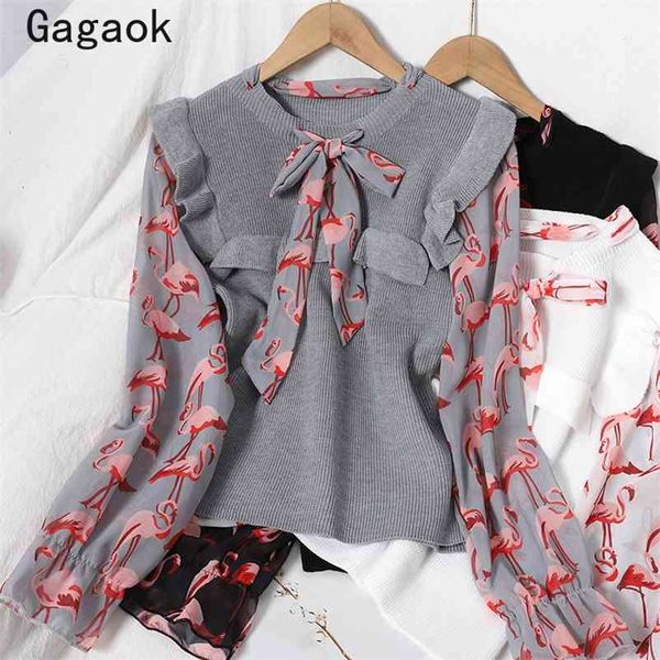 sweater women spring autumn o-neck sweet print bow slim knitted korean chic wild fashion pullovers 210531, White;black
sweater women spring autumn o-neck sweet print bow slim knitted korean chic wild fashion pullovers 210531, White;black