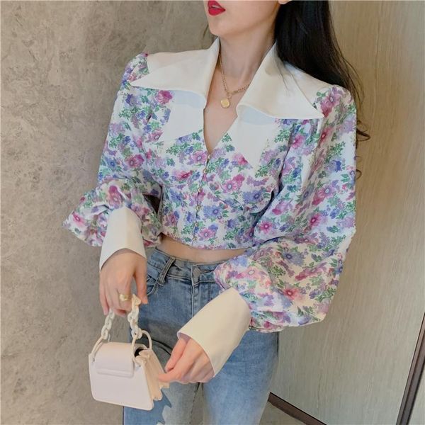 women's blouses & shirts chic chiffon long sleeve blouse crop korean style fashion brand women clothing v-neck floral tie rope vint, White
women's blouses & shirts chic chiffon long sleeve blouse crop korean style fashion brand women clothing v-neck floral tie rope vint, White