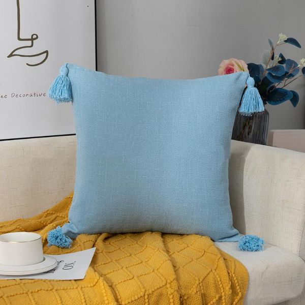 pillow case solid linen pillowcase tassels waist cushion cover gray throw for office home decor cases cojin 45*45
pillow case solid linen pillowcase tassels waist cushion cover gray throw for office home decor cases cojin 45*45