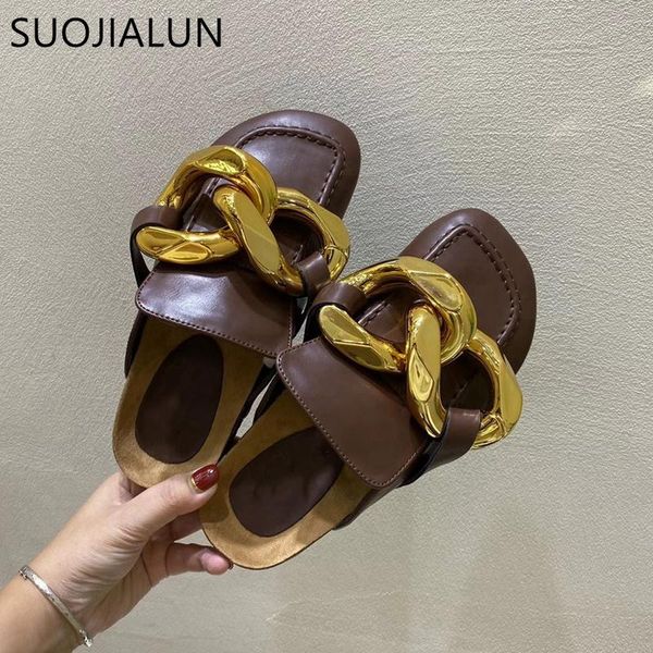 brand women slipper fashion chain decor round toe flats mules lazy loafer outdoor slides slip on sandal slippers, Black
brand women slipper fashion chain decor round toe flats mules lazy loafer outdoor slides slip on sandal slippers, Black