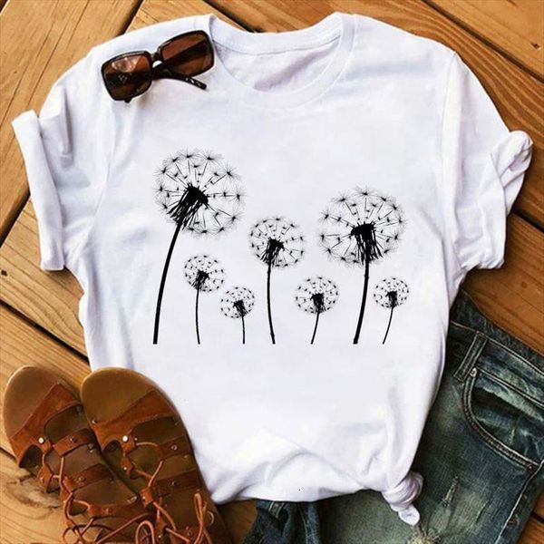 men summer dandelion print lady casual harajuku streetwear short sleeve o neck tees camisetas mujer, White;black
men summer dandelion print lady casual harajuku streetwear short sleeve o neck tees camisetas mujer, White;black