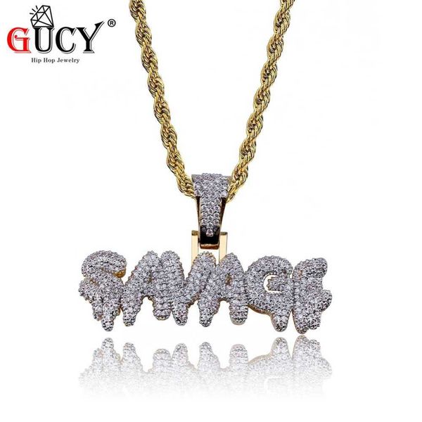 gucy hip hop necklaces brass gold color all iced out micro pave cubic zircon pendant necklace charm for men's gift party x0707, Silver
gucy hip hop necklaces brass gold color all iced out micro pave cubic zircon pendant necklace charm for men's gift party x0707, Silver