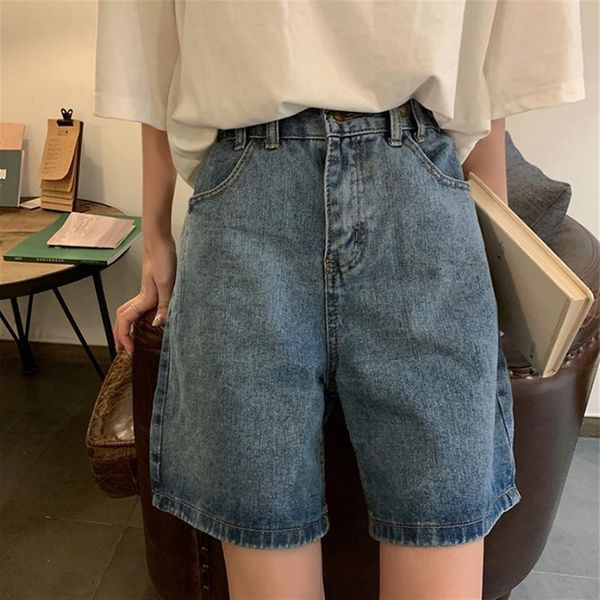 straight summer chic womens shorts high waist denim preppy girls streetwear all match leisure stylish clothing, White;black
straight summer chic womens shorts high waist denim preppy girls streetwear all match leisure stylish clothing, White;black