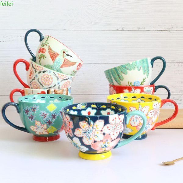 mugs european-style coffee cup pure hand-painted relief ceramic cups breakfast travel beer mug large capacity coffe drinkware
mugs european-style coffee cup pure hand-painted relief ceramic cups breakfast travel beer mug large capacity coffe drinkware