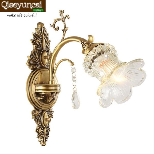 qiseyuncai european copper wall lamp bedroom bedside aisle living room tv background single head double lamps
qiseyuncai european copper wall lamp bedroom bedside aisle living room tv background single head double lamps