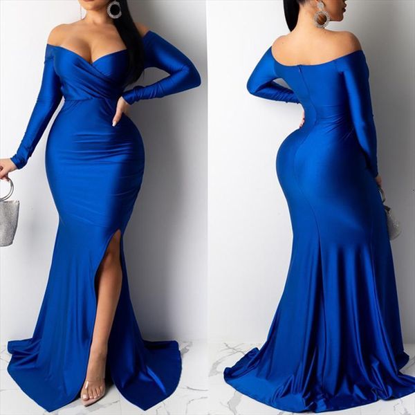 one shoulder padded women dresses satin maxi party gown with ribbon royal blue green draped long, Black;gray
one shoulder padded women dresses satin maxi party gown with ribbon royal blue green draped long, Black;gray