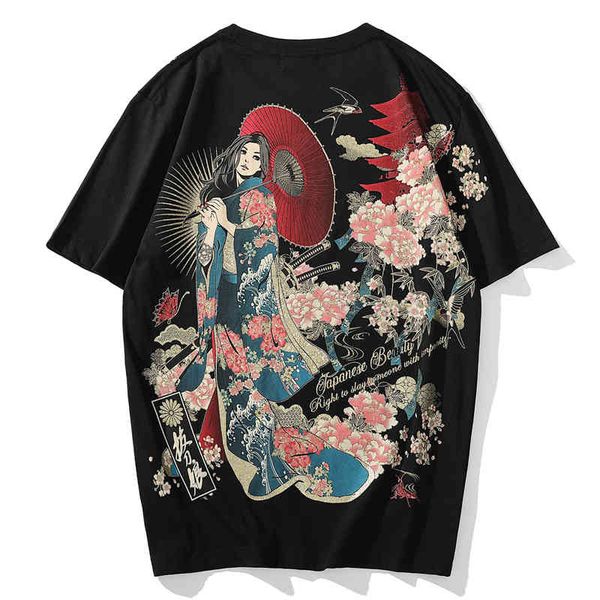 men's t-shirts summer japanese men's clothing brand breathable trend printed cherry blossom beauty ukiyo-e short-sleeved t-sh, White;black
men's t-shirts summer japanese men's clothing brand breathable trend printed cherry blossom beauty ukiyo-e short-sleeved t-sh, White;black