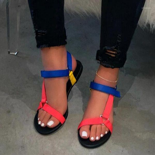 sandals women soft three color stitching flat comfortable slippers open toe beach shoes 2021 summer1, Black
sandals women soft three color stitching flat comfortable slippers open toe beach shoes 2021 summer1, Black
