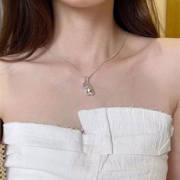 pendant necklaces fashion exquisite jewelry retro simple heart-shaped necklace ladies romantic love style clavicle, Silver
pendant necklaces fashion exquisite jewelry retro simple heart-shaped necklace ladies romantic love style clavicle, Silver