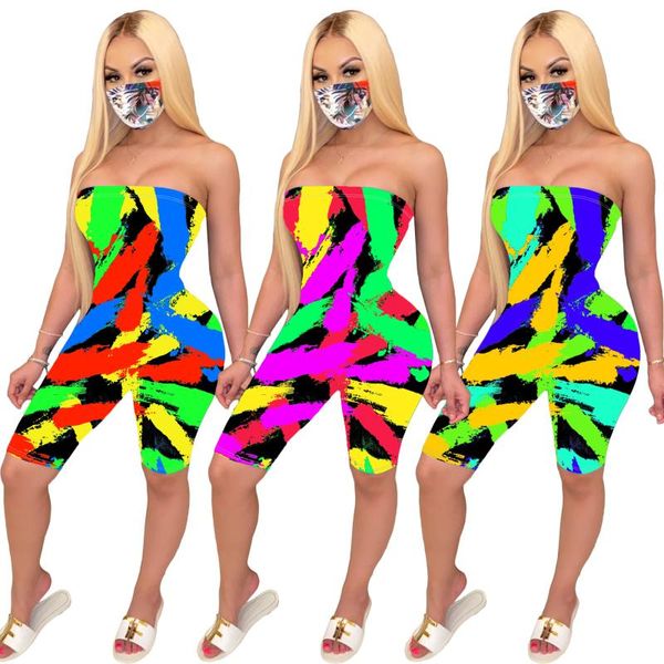 women's jumpsuits & rompers dpsde 2021 women fashion beach style sleeveless strapless printed 3 color short pants, Black;white
women's jumpsuits & rompers dpsde 2021 women fashion beach style sleeveless strapless printed 3 color short pants, Black;white