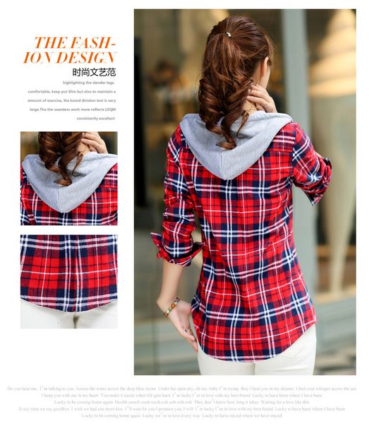 new 2021 spring women shirt fashion plaid hooded shirt flannel shirt long sleeve women blouses cotton blusas british style, White
new 2021 spring women shirt fashion plaid hooded shirt flannel shirt long sleeve women blouses cotton blusas british style, White