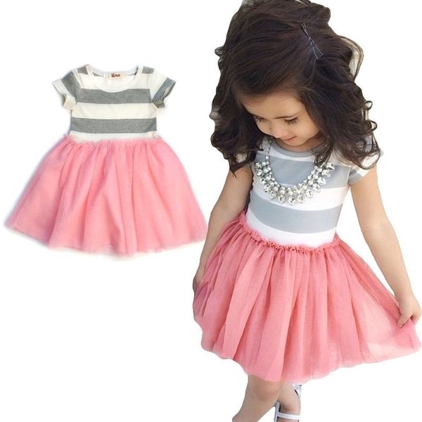 korean new skirt girls' short sleeve striped pink princess dress children's wear, Red;yellow
korean new skirt girls' short sleeve striped pink princess dress children's wear, Red;yellow