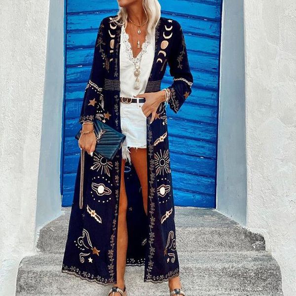 women's trench coats donsignet women coat bohemian printed leisure office lady cardigan jacket autumn 2021 for fashion, Tan;black
women's trench coats donsignet women coat bohemian printed leisure office lady cardigan jacket autumn 2021 for fashion, Tan;black
