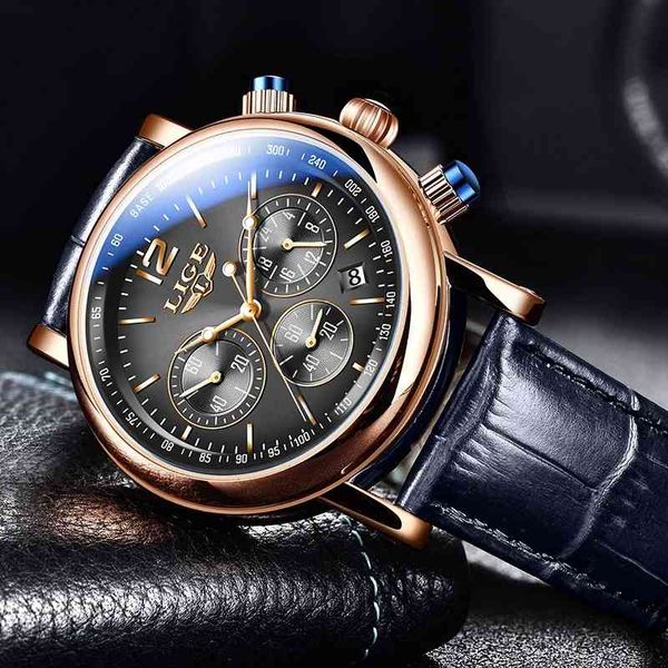 lige luxury business watches quartz men's watches leather strap 30atm waterproof fashion men's watch clock relogio masculino 21051, Slivery;brown
lige luxury business watches quartz men's watches leather strap 30atm waterproof fashion men's watch clock relogio masculino 21051, Slivery;brown
