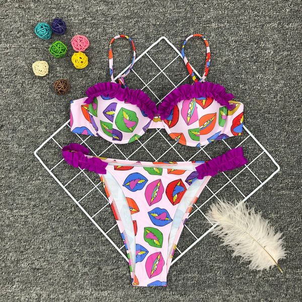 bikini underwired bra push up bikinis set purple ruffles swimwear women lips print swimsuit beach swimming suit bathing suitsb
bikini underwired bra push up bikinis set purple ruffles swimwear women lips print swimsuit beach swimming suit bathing suitsb