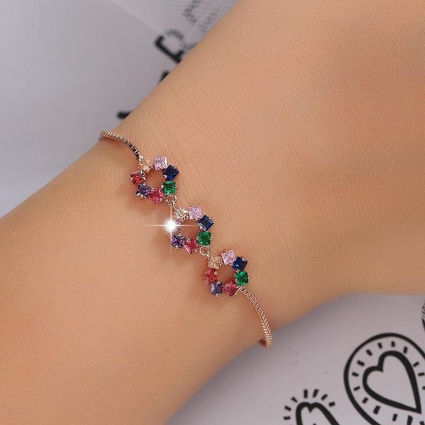 charm bracelets vintage female crystal flower bracelet rose gold silver color for women cute rainbow zircon stone party chain, Golden;silver
charm bracelets vintage female crystal flower bracelet rose gold silver color for women cute rainbow zircon stone party chain, Golden;silver