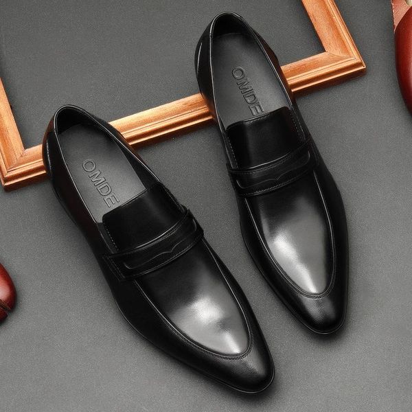 genuine leather slip on men dress shoes business party wedding suit brand brogue black point toe oxford for size 45
genuine leather slip on men dress shoes business party wedding suit brand brogue black point toe oxford for size 45