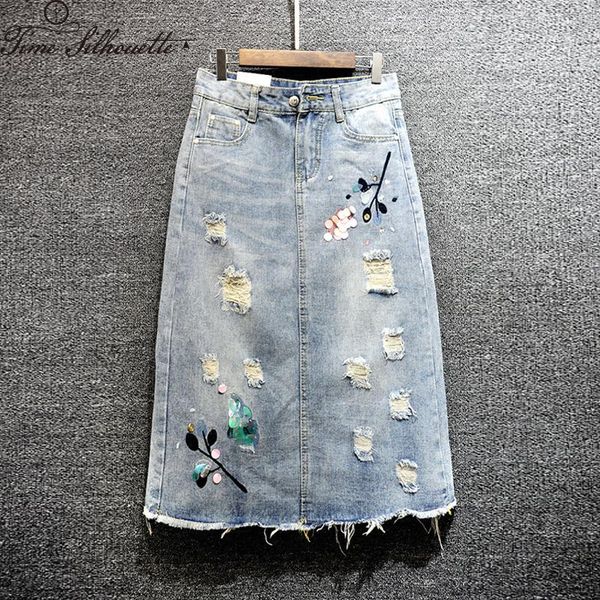 skirts lace sequined spliced basic skirt for women floral embroidered denim autumn harajuku boyfriend women's jeans h147, Black
skirts lace sequined spliced basic skirt for women floral embroidered denim autumn harajuku boyfriend women's jeans h147, Black