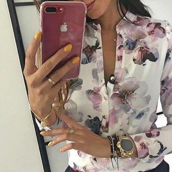 spring summer elegant casual floral women shirts print button design long sleeve shirt basic fashion blusas, White
spring summer elegant casual floral women shirts print button design long sleeve shirt basic fashion blusas, White