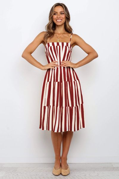 2021 european and american summer clothes new suspender loose stripe medium length dress, White
2021 european and american summer clothes new suspender loose stripe medium length dress, White