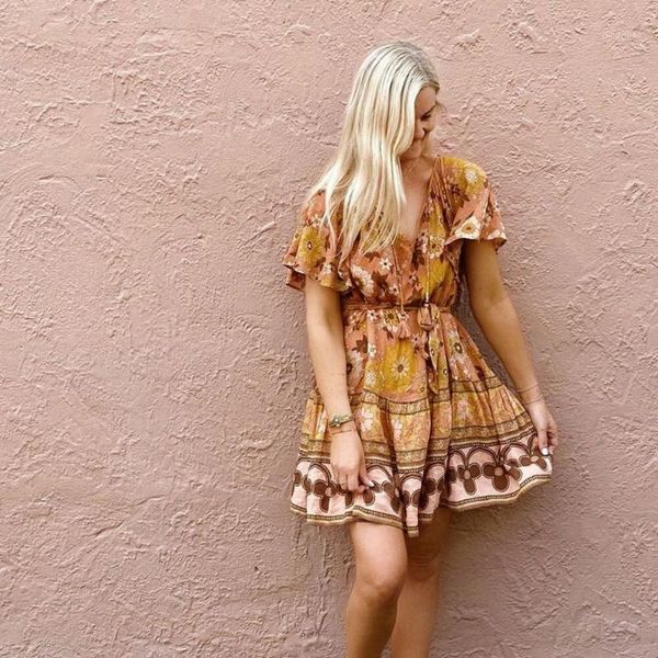 vintage chic wmen floral print short sleeve rayon bohemian dresses ladies boho pleated mini dress vestidos a694 women's swimwear, White;black
vintage chic wmen floral print short sleeve rayon bohemian dresses ladies boho pleated mini dress vestidos a694 women's swimwear, White;black