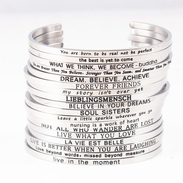 bangle 10pcs random mix stainless steel bar bangles engraved positive inspirational quote cuff mantra bracelets for women men gift, Black
bangle 10pcs random mix stainless steel bar bangles engraved positive inspirational quote cuff mantra bracelets for women men gift, Black