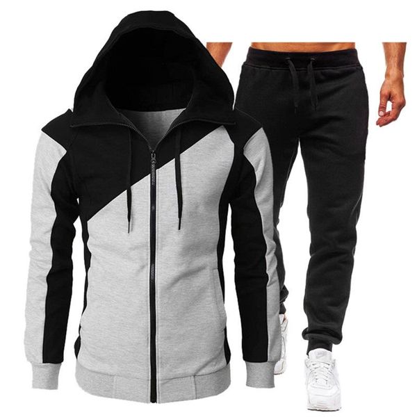 gym clothing sport jackets men leisure clothes set boys contrast color long sleeve hooded sweatshirt+solid drawstring trousers, White;black
gym clothing sport jackets men leisure clothes set boys contrast color long sleeve hooded sweatshirt+solid drawstring trousers, White;black