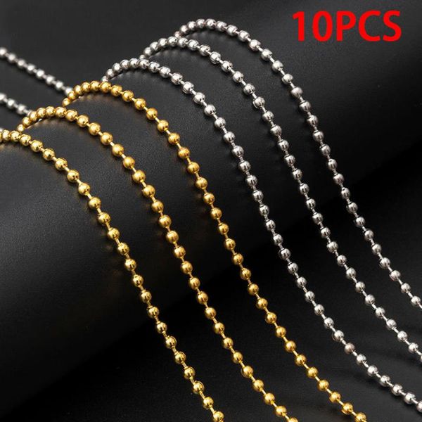 chains 10pcs gold/white round ball bead chains60cm/80cm length dog tag bulk with connector for diy pendant jewelry findings, Silver
chains 10pcs gold/white round ball bead chains60cm/80cm length dog tag bulk with connector for diy pendant jewelry findings, Silver