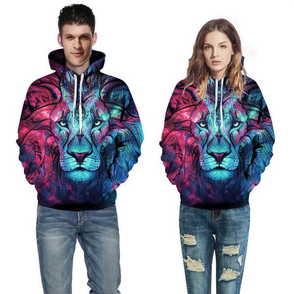 men's nnd women's sweatshirts fashion ity gradient lion 3d digital printing long sleeve pullover sports coat large couple sweater, Black
men's nnd women's sweatshirts fashion ity gradient lion 3d digital printing long sleeve pullover sports coat large couple sweater, Black