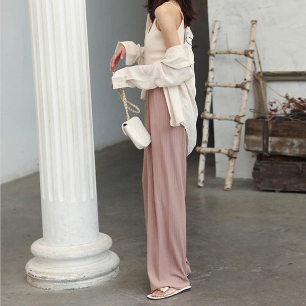 women's summer ice silk pants casual wide leg baggy women high waist ankle-length long trousers female slacks bottoms & capris, Black;white
women's summer ice silk pants casual wide leg baggy women high waist ankle-length long trousers female slacks bottoms & capris, Black;white