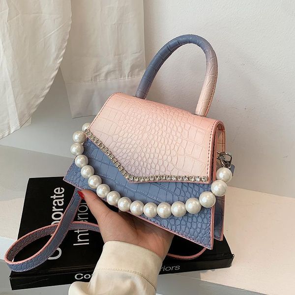cross body gradient color pearl chain women's handbag small crocodile pattern crossbody bags for women luxury pu leather shoulder bag
cross body gradient color pearl chain women's handbag small crocodile pattern crossbody bags for women luxury pu leather shoulder bag