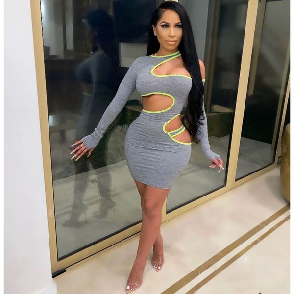 hollow out mini dress women long sleeve autumn elegant bandage bodycon dress club wear short party dresses for women 2021, Black;white
hollow out mini dress women long sleeve autumn elegant bandage bodycon dress club wear short party dresses for women 2021, Black;white