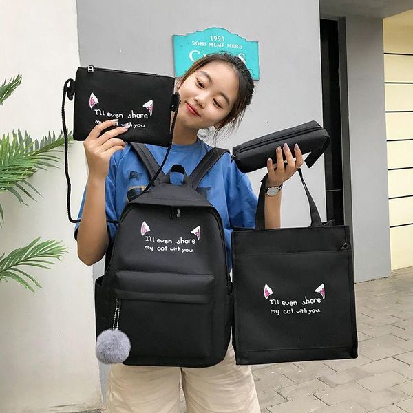 school bags 4 pcs set college student simple women backpack kawaii teenager girls casual ladies backbag rucksack
school bags 4 pcs set college student simple women backpack kawaii teenager girls casual ladies backbag rucksack