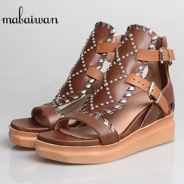 mabaiwan casual summer high heel sandals platform buckle gladiator rivet wedge shoes woman genuine leather open toe pumps dress, Black
mabaiwan casual summer high heel sandals platform buckle gladiator rivet wedge shoes woman genuine leather open toe pumps dress, Black