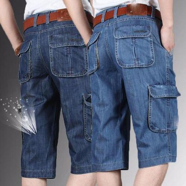 men's jeans summer pants, work clothes, jeans, loose size capris, multi bag shorts 753, Blue
men's jeans summer pants, work clothes, jeans, loose size capris, multi bag shorts 753, Blue