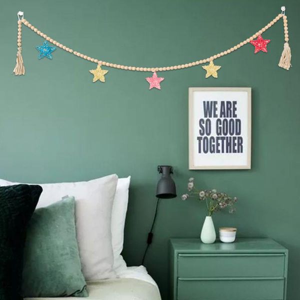 ins children's baby room tassel wooden bead pendant handmade woven wood decoration bedroom window star garland ornaments decorative obj
ins children's baby room tassel wooden bead pendant handmade woven wood decoration bedroom window star garland ornaments decorative obj