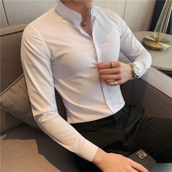 men's casual shirts mais tamanho 7xl-s simples manga longa camisas casuais dos homens vestido moda negcios formal wear fino ajuste blus, White;black
men's casual shirts mais tamanho 7xl-s simples manga longa camisas casuais dos homens vestido moda negcios formal wear fino ajuste blus, White;black