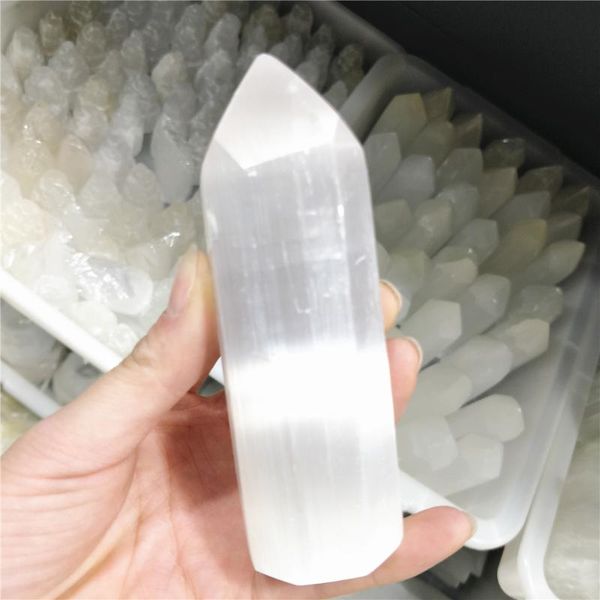 natural white selenite tower gypsum hexagonal points chakras healing crystal stone reiki ornament home decor modern decorative objects & fig
natural white selenite tower gypsum hexagonal points chakras healing crystal stone reiki ornament home decor modern decorative objects & fig