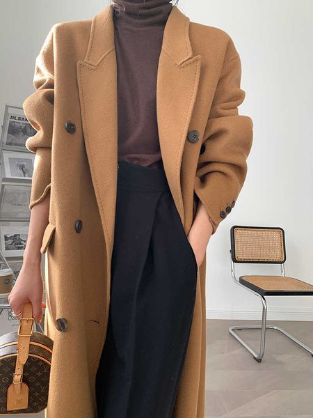 women's trench coats high end hand knitted wool medium-style double-sided cashmere cotton jacket women's version u5vr, Tan;black
women's trench coats high end hand knitted wool medium-style double-sided cashmere cotton jacket women's version u5vr, Tan;black