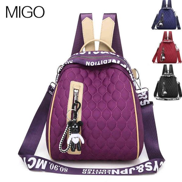 handbag korean 2021 fashion elegant versatile ins women's backpack student oxford one shoulder, Black;red 
handbag korean 2021 fashion elegant versatile ins women's backpack student oxford one shoulder, Black;red