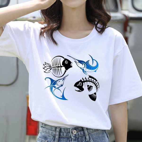 women's t-shirt casual short sleeve soft female t shirt 2021 fashion women harajuku funny fishbonecartoon printed, White
women's t-shirt casual short sleeve soft female t shirt 2021 fashion women harajuku funny fishbonecartoon printed, White
