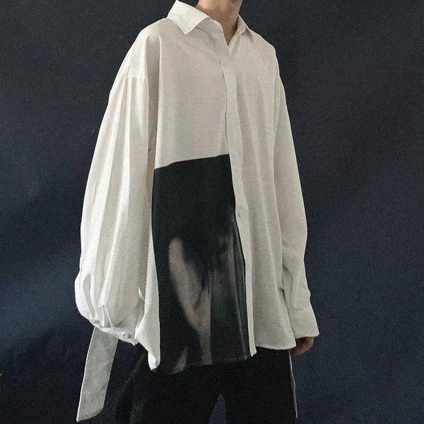 men's casual shirts oversize men shirt for long sleeve retro white male korean hip hop fashion high street autumn harajuku, White;black
men's casual shirts oversize men shirt for long sleeve retro white male korean hip hop fashion high street autumn harajuku, White;black