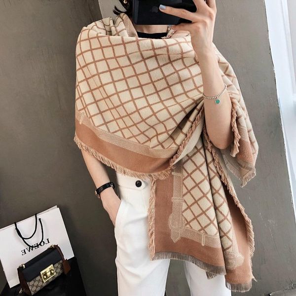 scarves 2021 winter scarf women cashmere warm plaid lady fashion thick soft short loose shawls wraps, Blue;gray
scarves 2021 winter scarf women cashmere warm plaid lady fashion thick soft short loose shawls wraps, Blue;gray