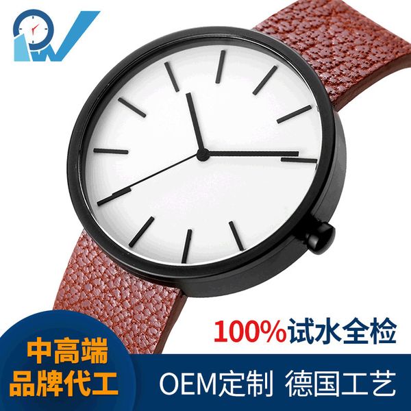swiss original watch, men's simple leather quartz mechanical watch oem, Slivery;brown
swiss original watch, men's simple leather quartz mechanical watch oem, Slivery;brown