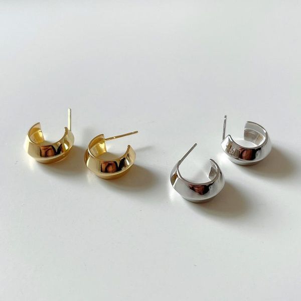 stud 925 sterling silver c-shaped earrings gift for women minimalist gold earring decoration designer earings fine jewellery, Golden;silver
stud 925 sterling silver c-shaped earrings gift for women minimalist gold earring decoration designer earings fine jewellery, Golden;silver