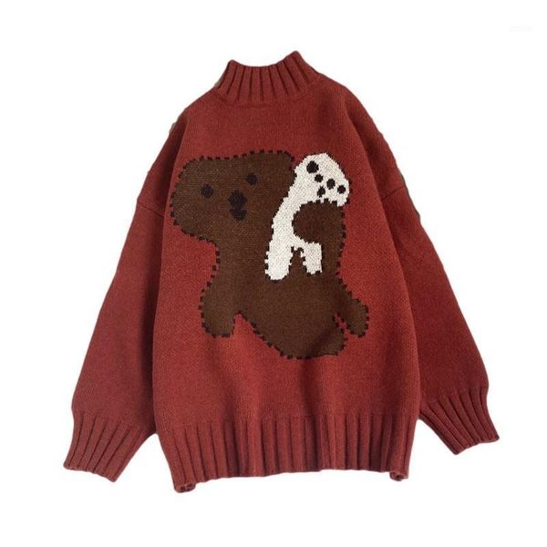 turtleneck knit sweaters for women cartoon embroidery full sleeve casual pullover 2021 winter ladies basic cute warm women's, White;black
turtleneck knit sweaters for women cartoon embroidery full sleeve casual pullover 2021 winter ladies basic cute warm women's, White;black