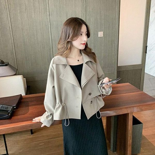 women's trench coats coat autumn dress drawstring solid color short windbreaker goddess versatile small light cooked, Tan;black
women's trench coats coat autumn dress drawstring solid color short windbreaker goddess versatile small light cooked, Tan;black