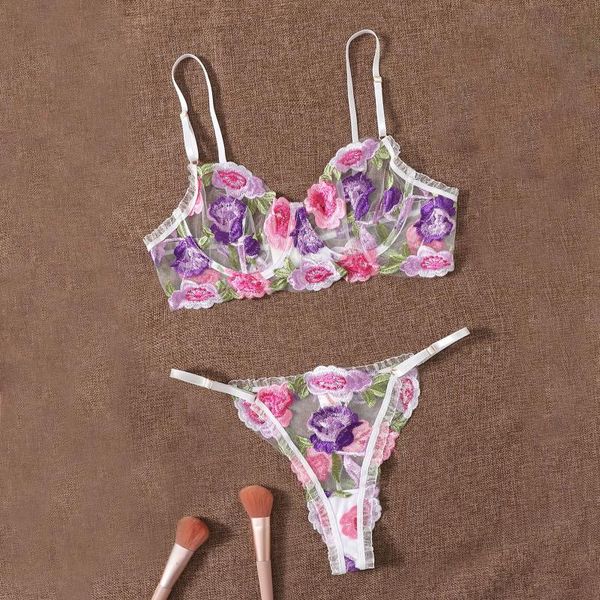 bras sets flower embroidery bra g-string women exotic underwear transparent mesh lingerie set nightwear lenceria sensual mujer, Red;black
bras sets flower embroidery bra g-string women exotic underwear transparent mesh lingerie set nightwear lenceria sensual mujer, Red;black